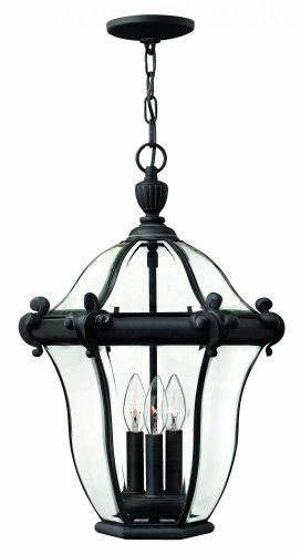 Hinkley 2442MB San Clemente Cast Aluminum Outdoor Ceiling Lighting 120 Total Watts Black