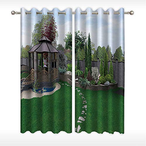 MOOCOM Alfresco Living Area Curtains3D Render for Guest RoomW58in x H36in