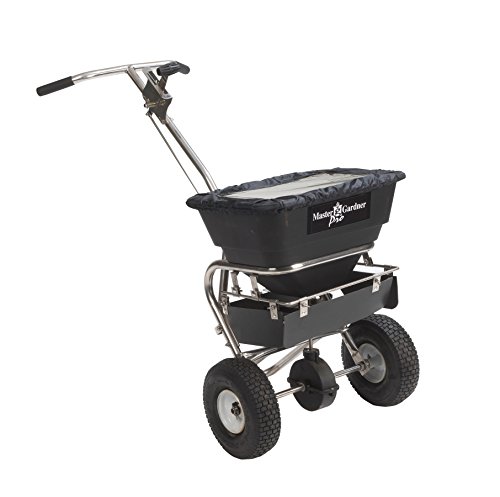 Master Gardner S70 70 lb Stainless Steel All Purpose Broadcast Garden Fertilizer Salt for Melting Ice Seed Spreader