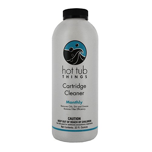 Hot Tub Things Spa Cartridge Cleaner 32 Oz - Designed For Removal Of Oils Grease And Soaps
