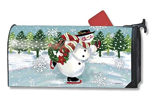 Mailwraps Snowy Skater Magnetic Mailbox Cover 02769