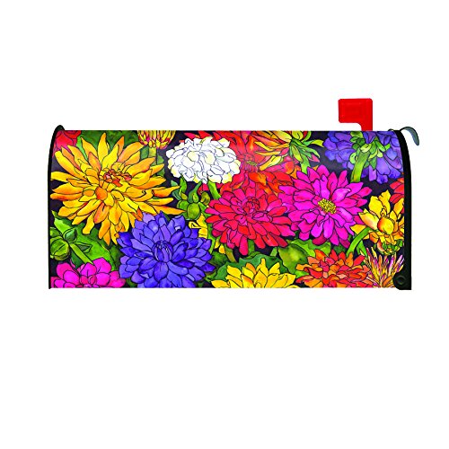 Toland Home Garden Dizzy Dahlias Decorative Mailbox Cover