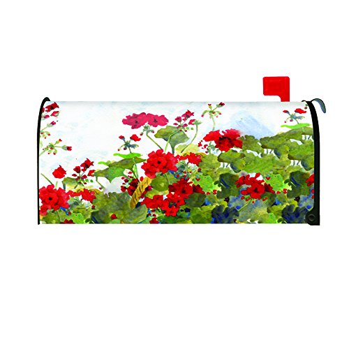 Toland Home Garden Geranium Basket Decorative Mailbox Cover