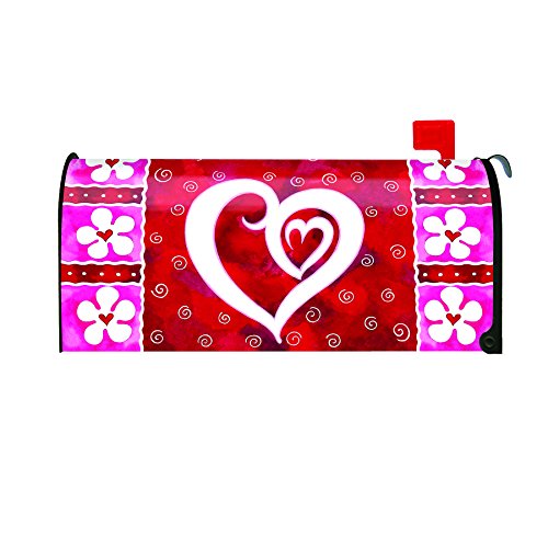 Toland Home Garden Heart Flowers Decorative Mailbox Cover