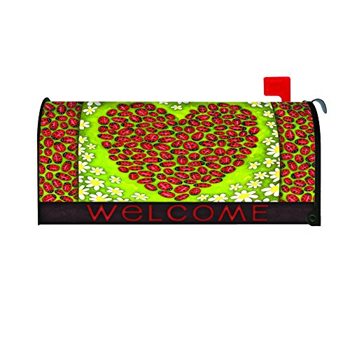 Toland Home Garden Lady Bug Heart Decorative Mailbox Cover