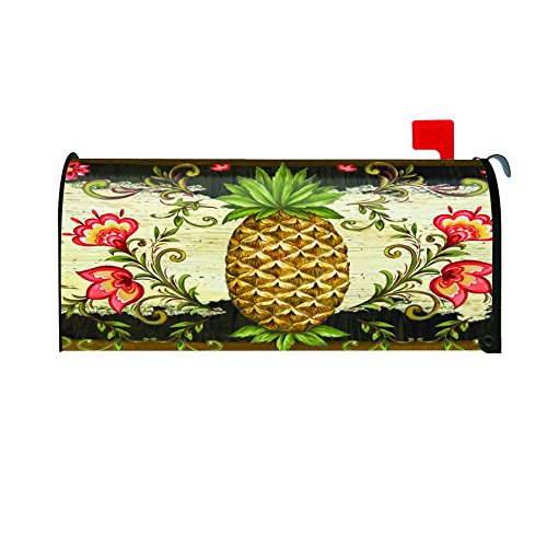 Toland Home Garden Pineapple Scrolls Decorative Mailbox Cover