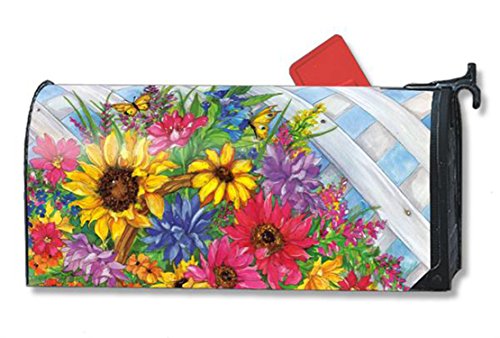 Blooming Basket LARGE MailWraps Magnetic Mailbox Cover