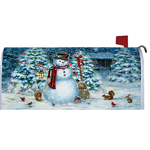 Custom Decor Festive Snowman Large Mailbox Cover