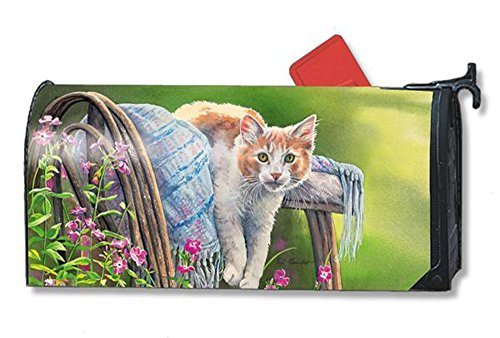 Mailwrap Kitty Cool Down by the Dozen Large Mailbox Cover by Mailwrap