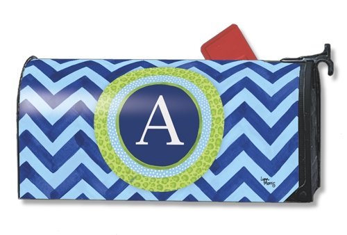 Chevron Monogram A MailWraps Magnetic Mailbox Cover 02114A