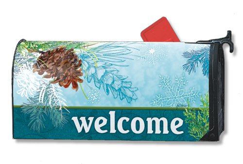 Frosty Pine MailWraps Magnetic Mailbox Cover 06386