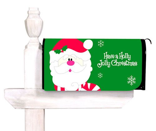Evergreen Have a Holly Jolly Christmas Magnetic Mailbox Cover Wrap