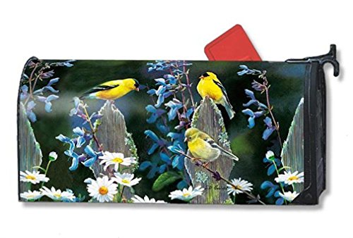 Magnet Works Mailwraps Finch Fencepost Original Magnetic Mailbox Wrap Cover