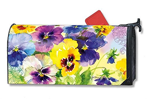 Mailwraps Mixed Pansies Mailbox Cover 01077