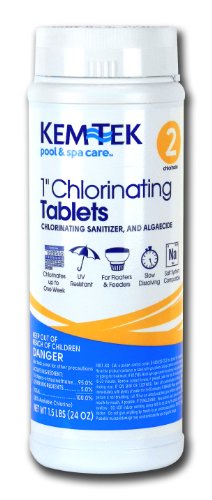 Kem-Tek 2815-6 Chlorinating Tablets 1-Inch Pool and Spa Chemicals 15-Pound