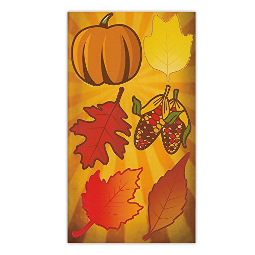 Crazy Sticker Guy Magnet Variety Pack 6 Magnets - Autumn Harvest Fall Pumpkin Leaves - Refrigerators Cars Mailboxes Decoration - 225 to 325 Wide Each Magnet