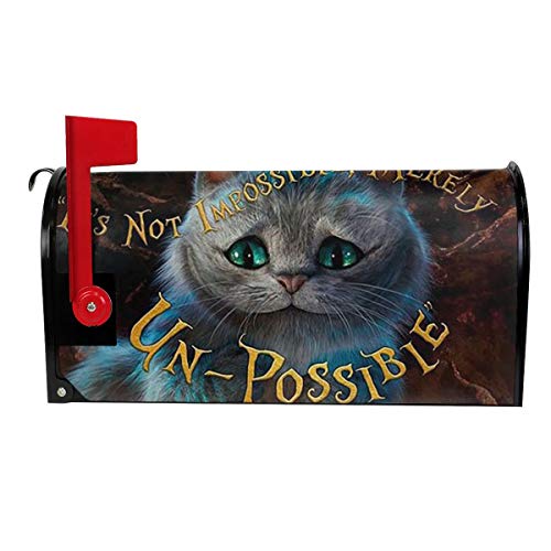 Fashion Letter Box Cover Alice in Wonderland Painting Graden Outdoor Decorations Magnetic Mailbox Cover - Tow Standard Size