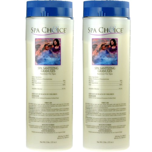 2-Pack Chlorine Dichlor Granules sanitizer shock for Spa Hot Tub Pool - 2 x 2 lb bottles 4 lbs total