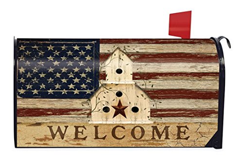 Briarwood Lane Americana Welcome Large Mailbox Cover Patriotic Primitive Oversized