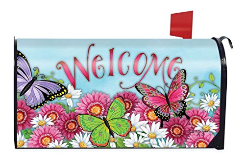 Briarwood Lane Butterfly Welcome Spring Large Mailbox Cover Floral Oversized
