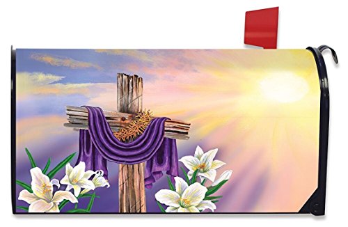 Briarwood Lane Easter Cross Large Magnetic Mailbox Cover Religious Oversized