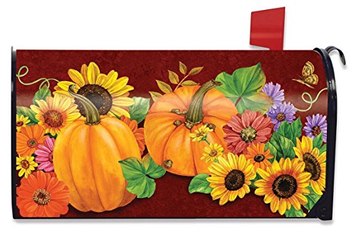 Briarwood Lane Fall Glory Floral Large Mailbox Cover Autumn Pumpkins Oversized