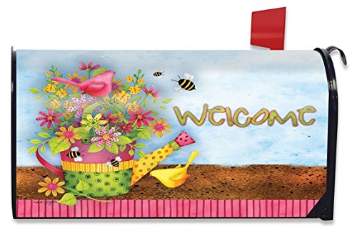 Briarwood Lane Floral Welcome Spring Large Mailbox Cover Watering Can Oversized