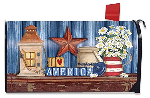 Briarwood Lane Lantern and Daisies Summer Large Mailbox Cover Patriotic Oversized