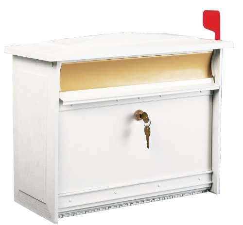 Gibraltar Msk0000w Extra Large Lockable Security Wall Mount Mailbox White Color White Model Msk0000w Outdoor