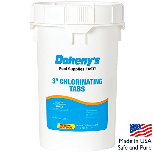 Dohenys 3 Inch Swimming Pool Chlorine Tablets 50 Lbs