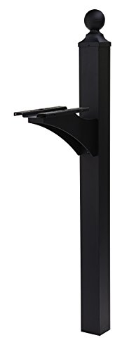 Gibraltar East Pointe Aluminum Textured Black Mailbox Post ES200B00