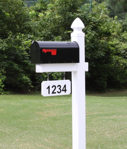 The Loudon Vinyl  Pvc Mailbox Post - White includes Mailbox