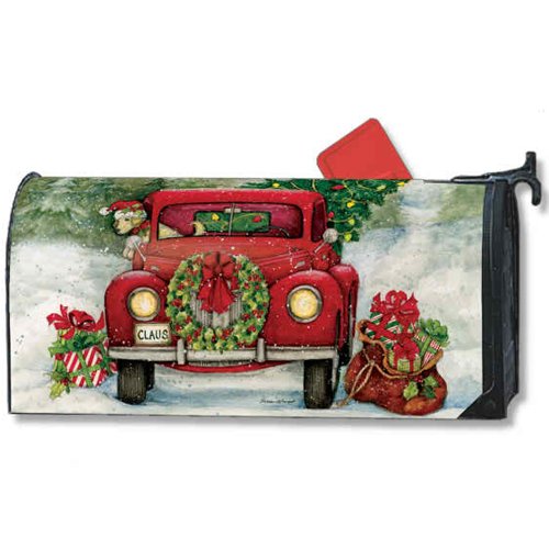 Bringing Home The Tree Large Christmas Mailbox Cover Oversized Mailwrap Holiday