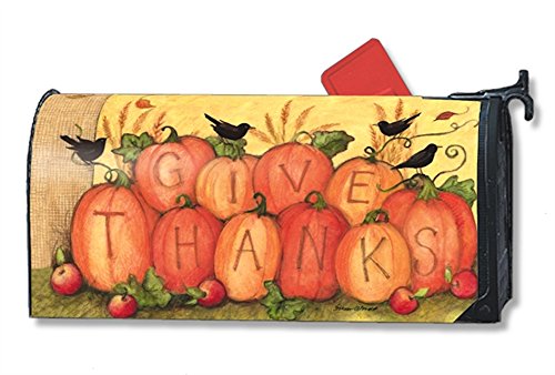 Magnetic Mailwrap Give Thanks Large Mailbox Cover