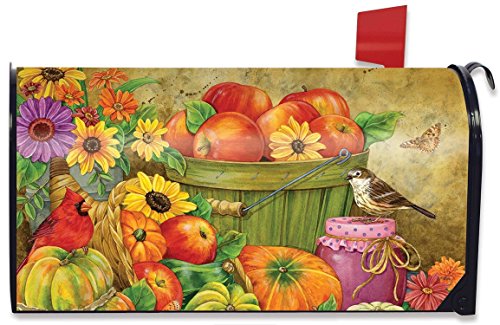 Abundant Blessings Floral Fall Mailbox Cover Apples Gourds Sunflowers Standard