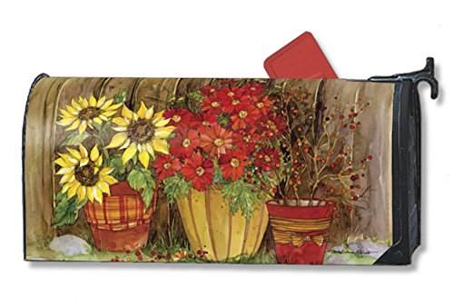 Mailwraps Fall Flowers Mailbox Cover 07940