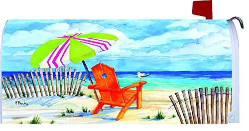 " Beach Chair " - Mailbox Makover Cover - Vinyl With Magnetic Strips