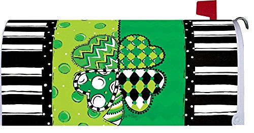 " Clover Patchwork " - Happy St. Pat's Day - Mailbox Makeover - Vinyl Magnetic Cover