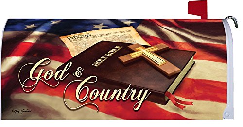" God And Country " - Patriotic - Mailbox Makeover - Vinyl Magnetic Cover