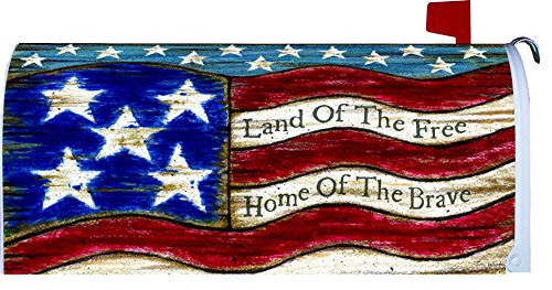 &quot Patriotic Welcome&quot - Mailbox Makover Cover - Vinyl With Magnetic Strips