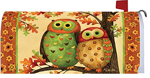 Autumn Owls Mailbox Makover Cover - Vinyl With Magnetic Strips