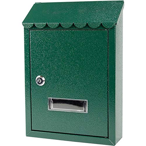 LSGNB Pastoral Wall Mailbox Outdoor with Lock Creative Small Mailbox Rainproof Postbox