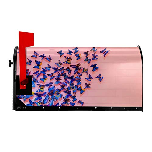 QPKML Butterfly On The Wall Meets US Postal Requirements Magnetic Mailbox Cover - 21 W X18 L255 W X21 L
