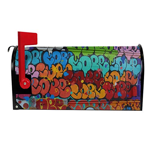 QPKML Graffiti Wall Meets US Postal Requirements Magnetic Mailbox Cover - 21 W X18 L255 W X21 L