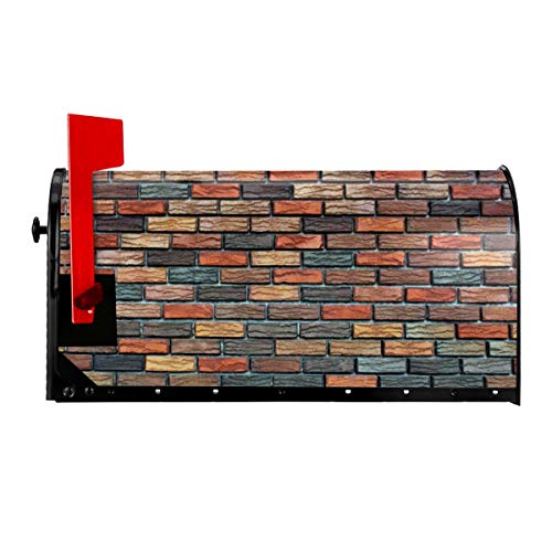 QPKML Vintage Brick Wall Meets US Postal Requirements Magnetic Mailbox Cover - 21 W X18 L255 W X21 L