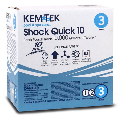 Kem-tek 10-pack Shock Quick 10 For Swimming Pools