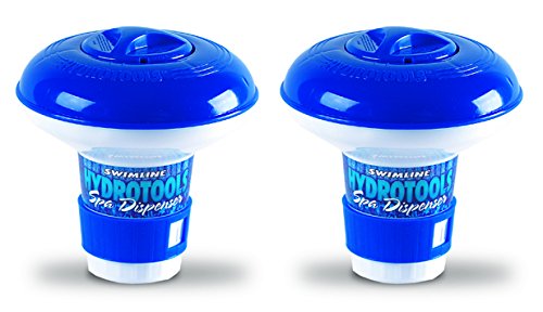 2 New Hydrotools 8715 Pool Mini Chlorine Tablet Floating Chemical Dispensers