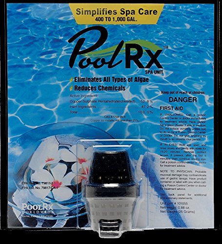 PoolRx 101055 Black Spa Unit Swimming-Pool-Algaecides 400-1000 gallon