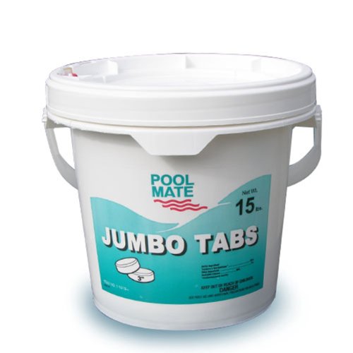 Pool Mate 1-1415 Jumbo 3-inch Chlorine Tablets, 15-pound