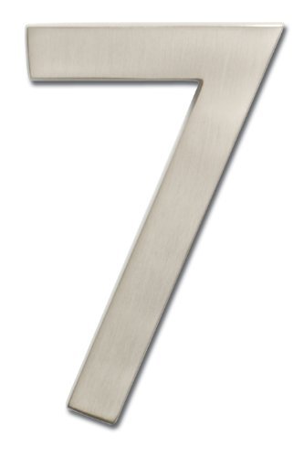 Architectural Mailboxes 3582sn-7 Brass 4-inch Floating House Number Satin Nickel 7 Color Silver Size 7 Model